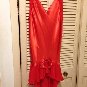 Short Red Gown by Val Mode Lingerie.
